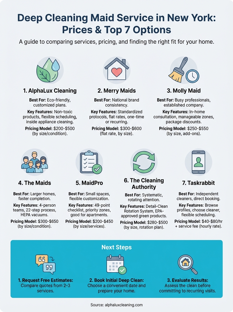 deep cleaning maid service infographic