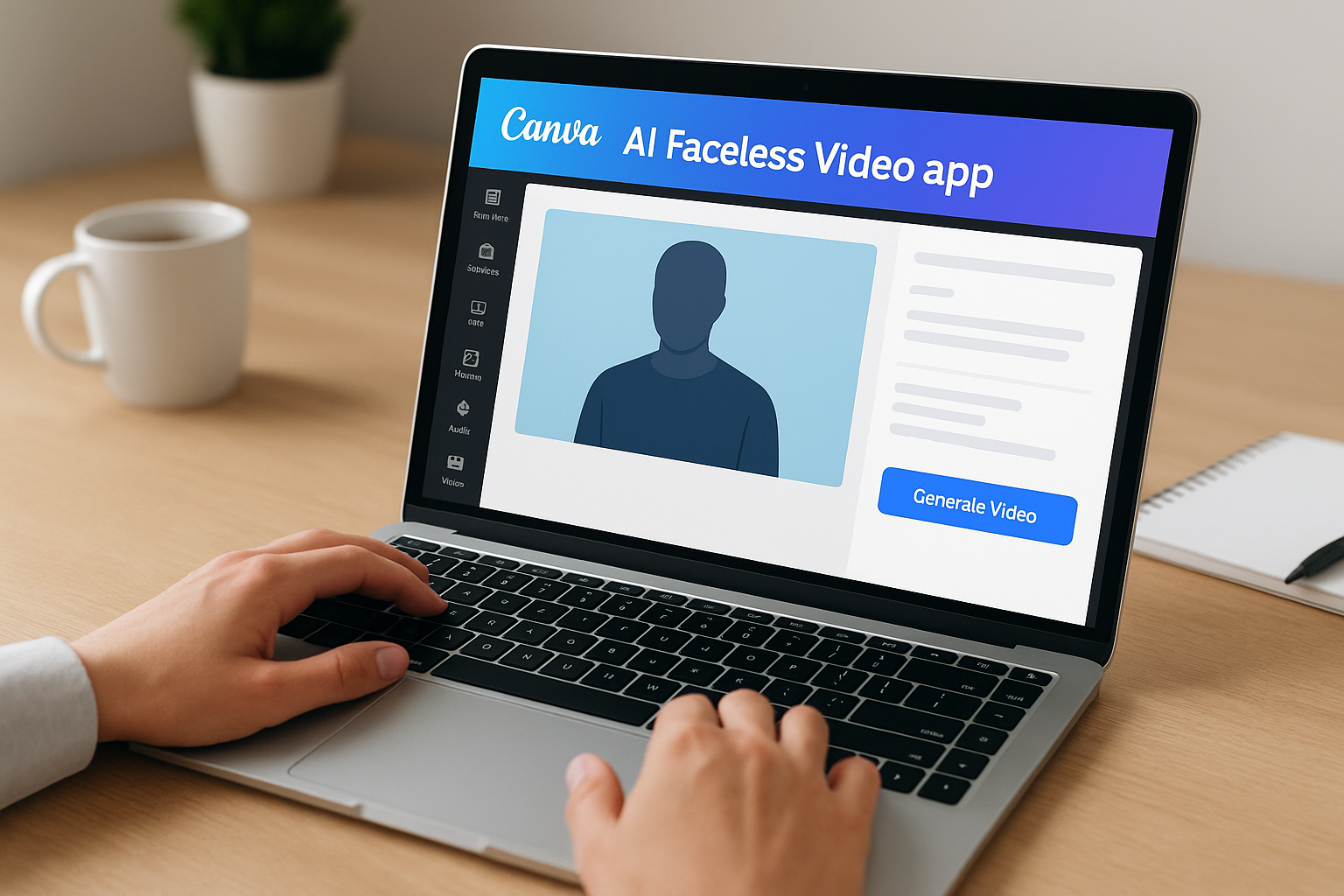 6. Canva AI faceless video app
