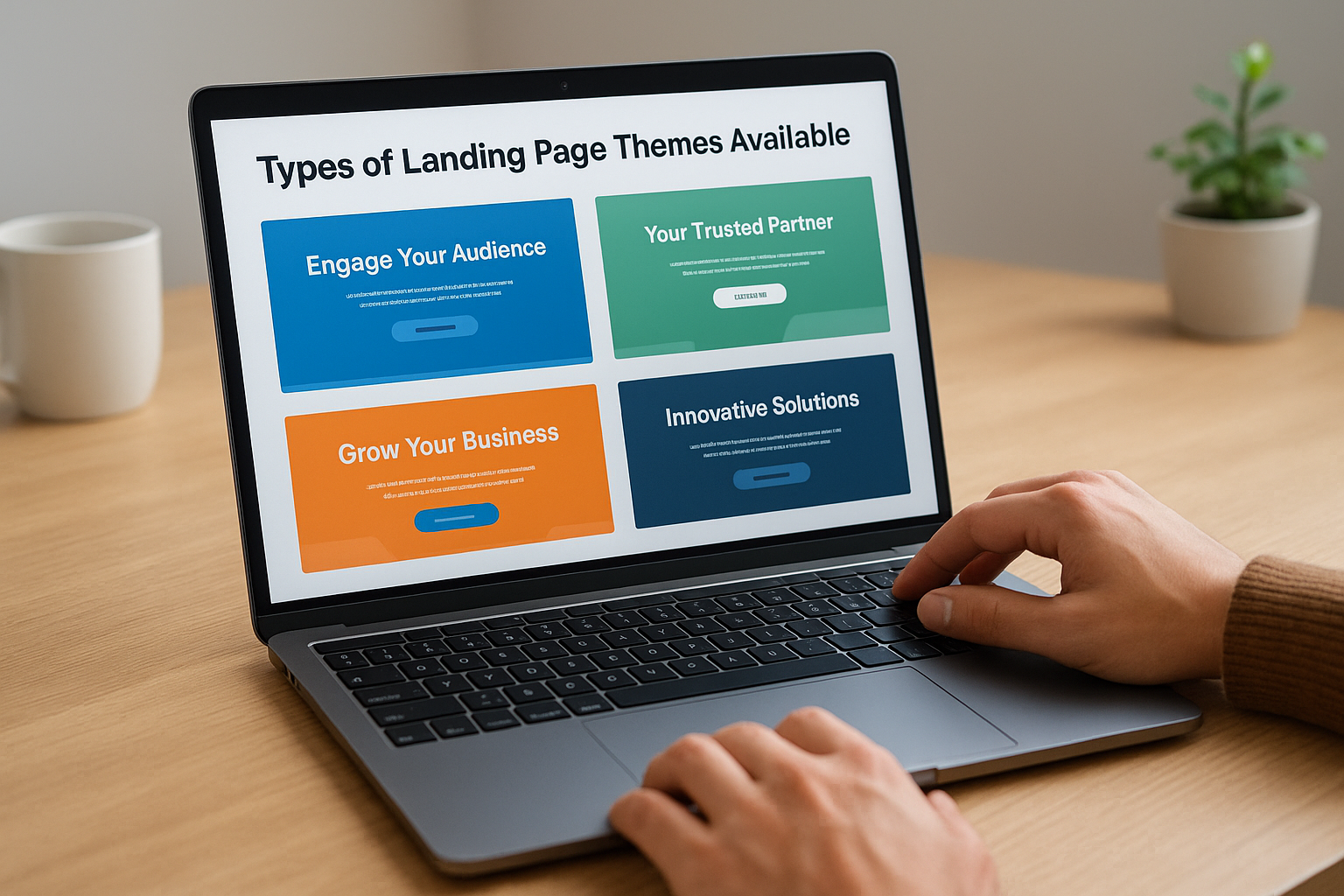 Types of landing page themes available
