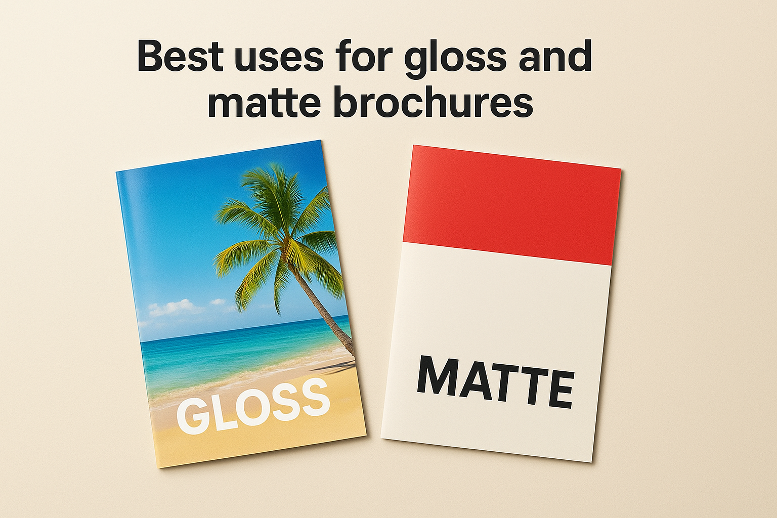 Best uses for gloss and matte brochures