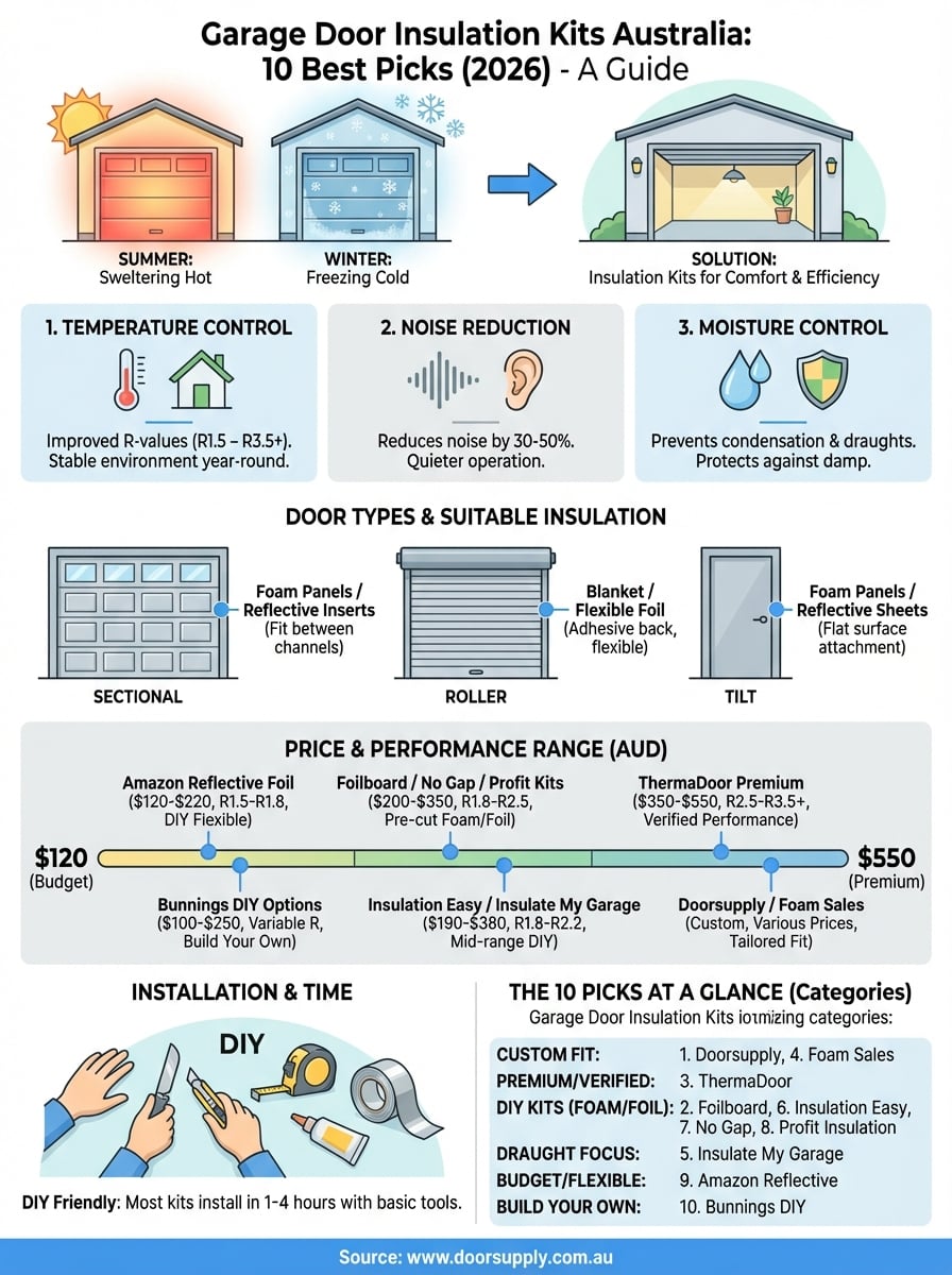 garage door insulation kits australia infographic