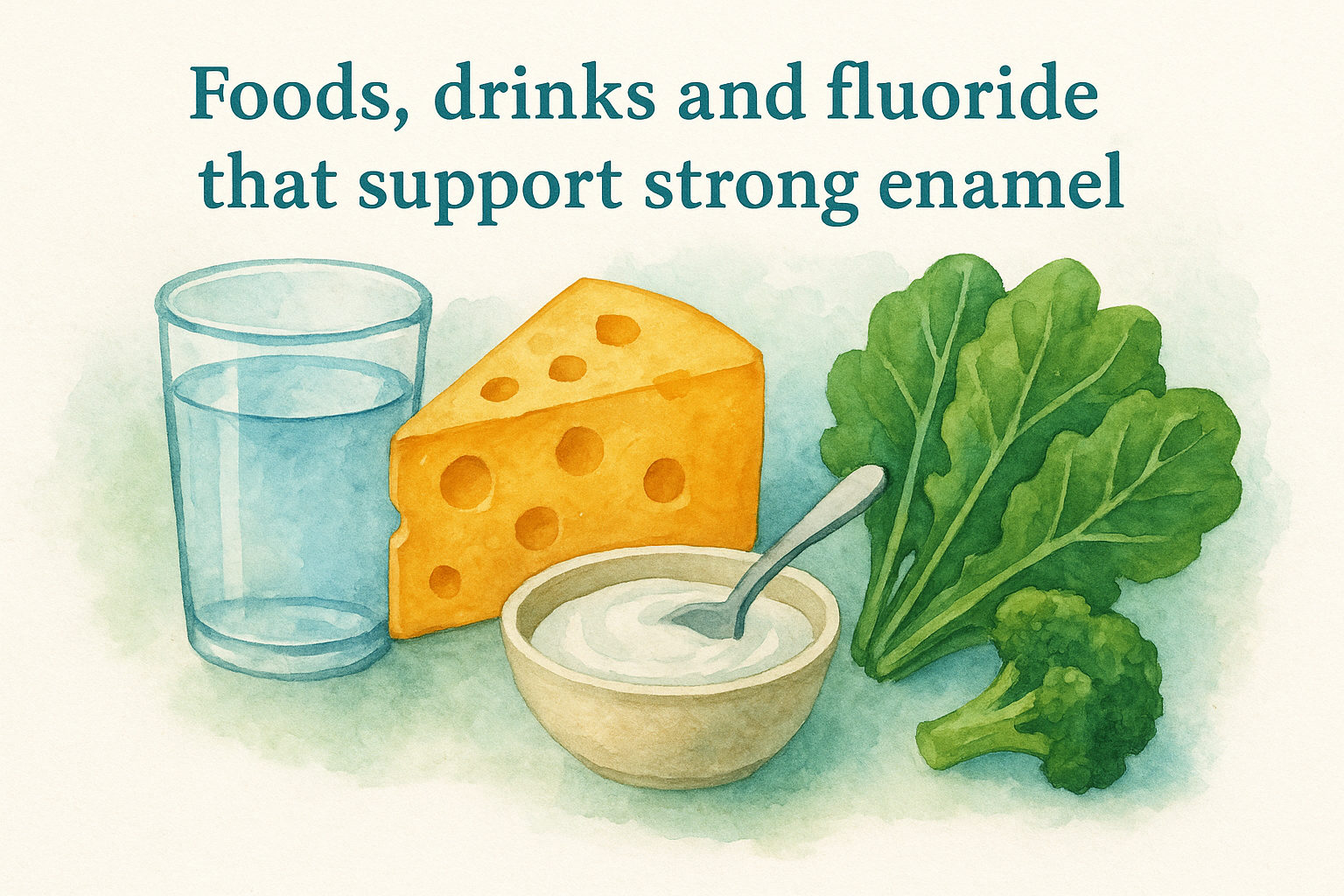 Foods drinks and fluoride that support strong enamel