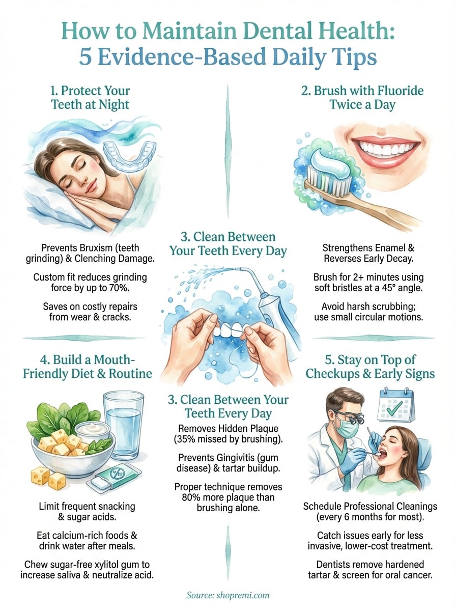 how to maintain dental health infographic