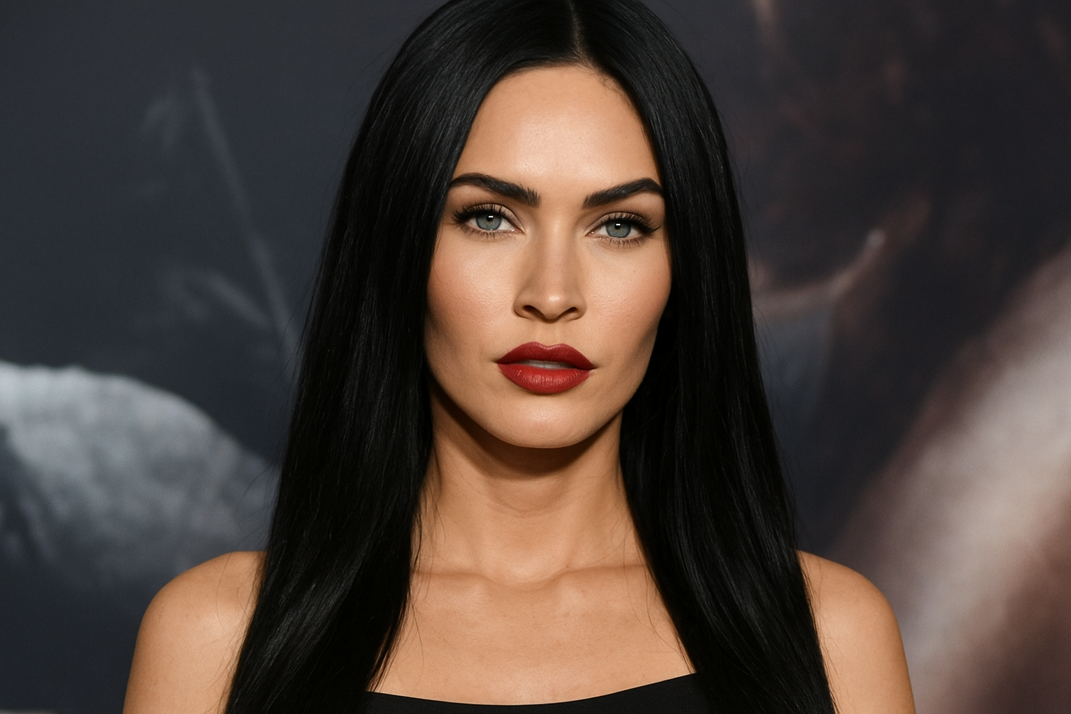 2. Megan Fox jet black with cool undertones