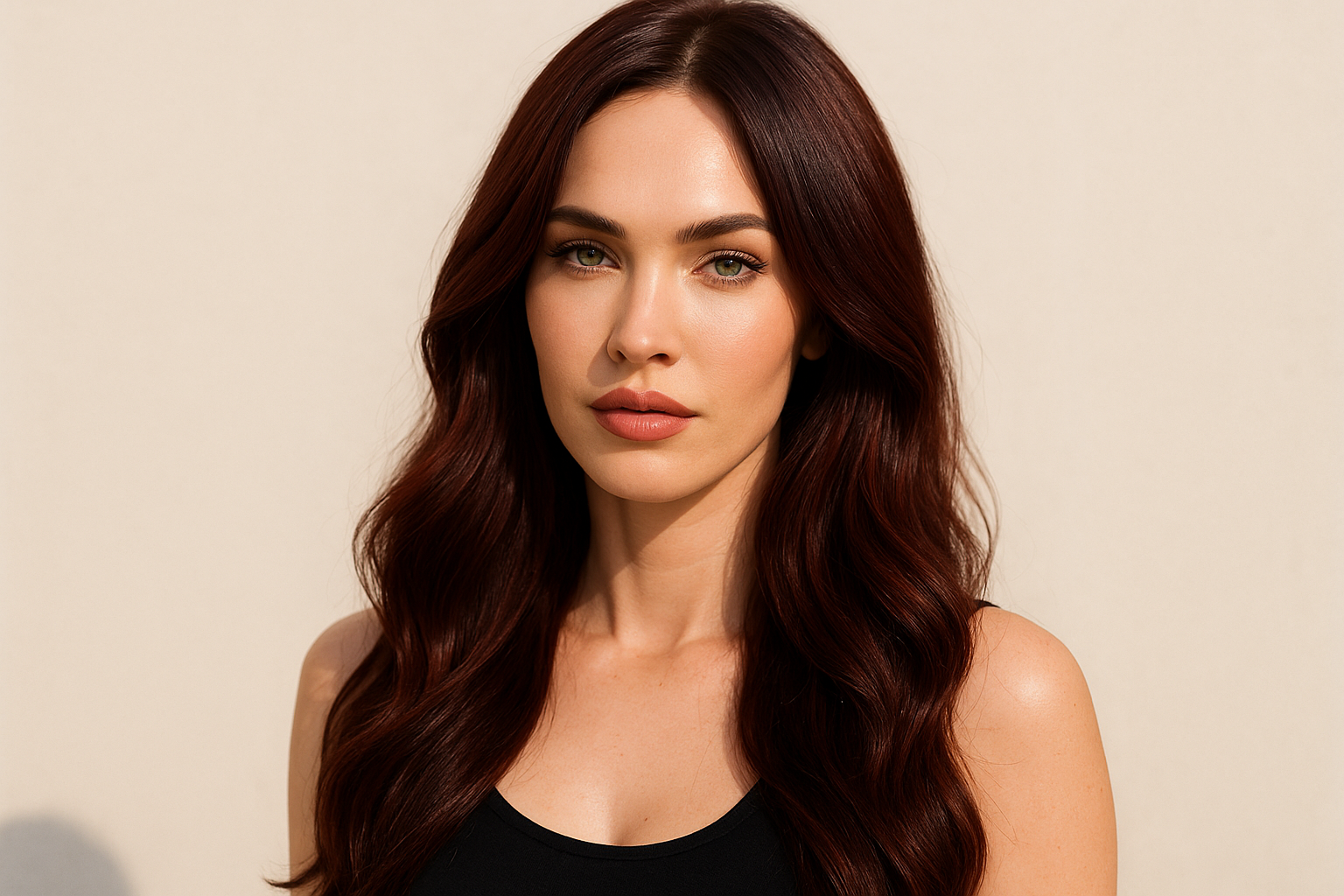 5. Deep auburn brown Megan Fox inspired