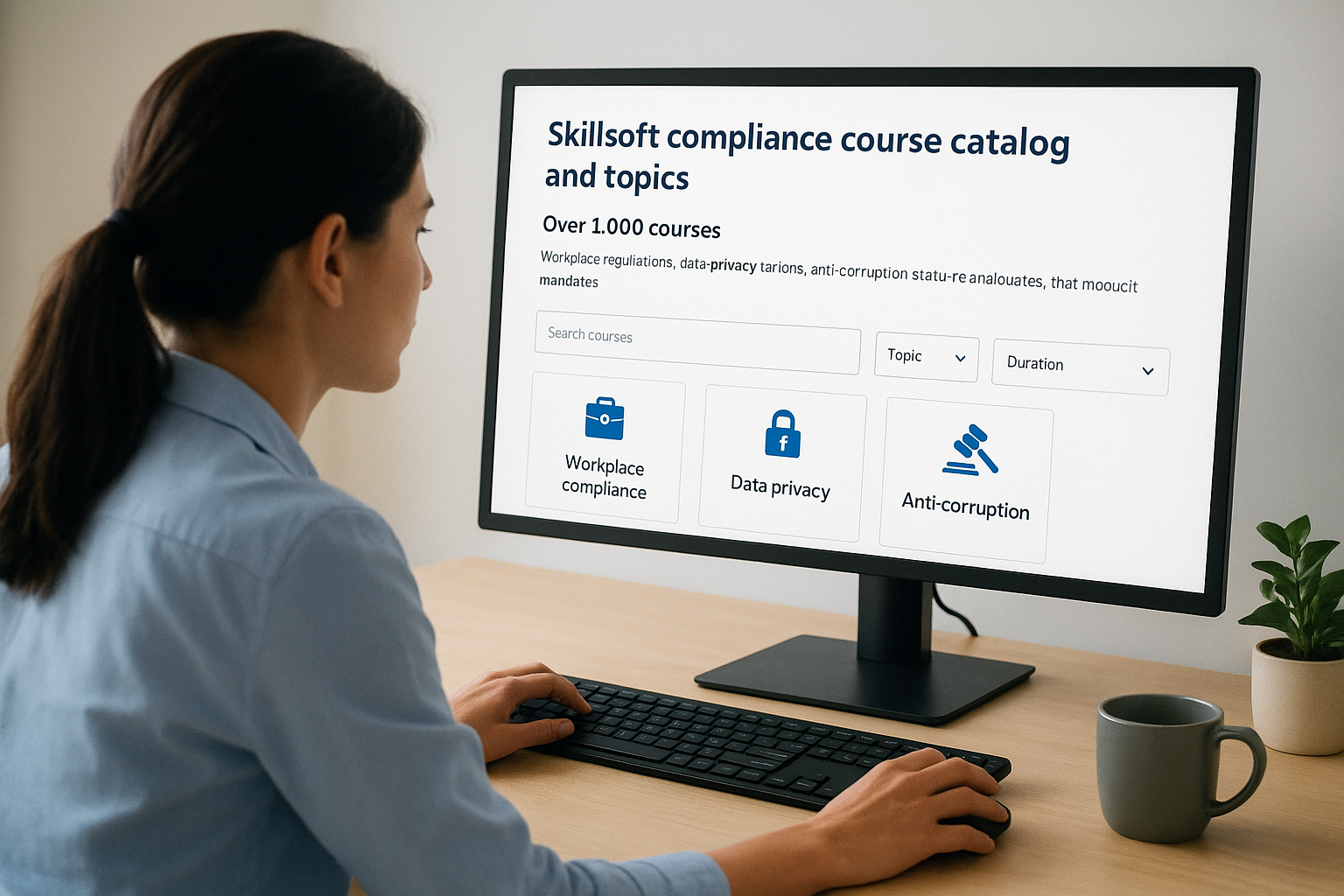 Skillsoft compliance course catalog and topics