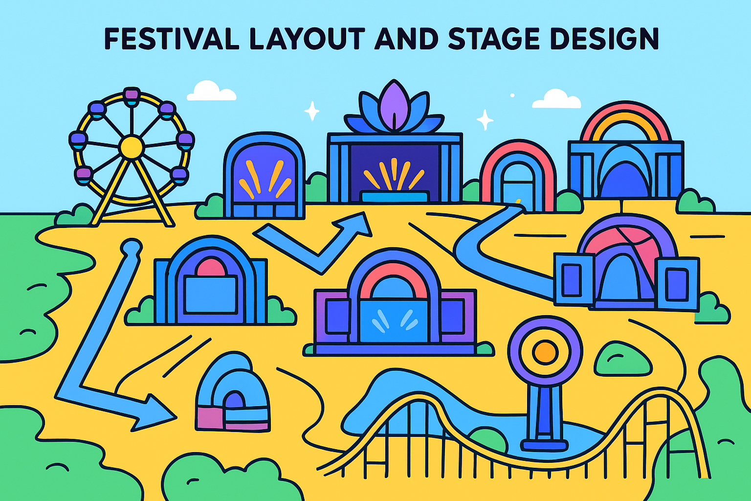 Festival layout and stage design