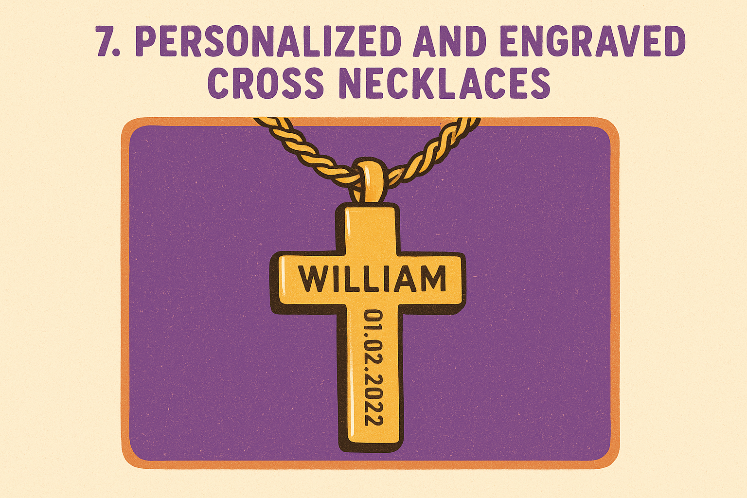 7. Personalized and engraved cross necklaces