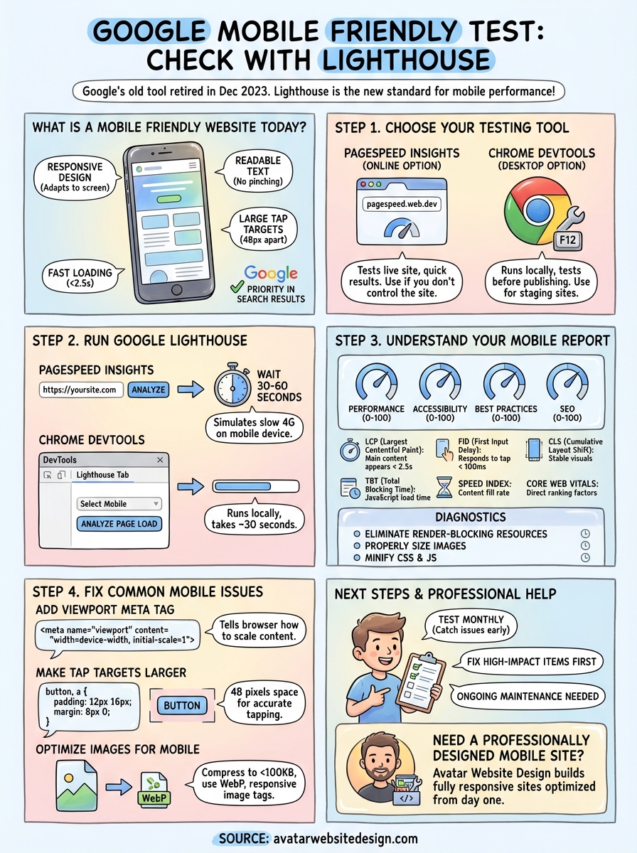 google mobile friendly test infographic