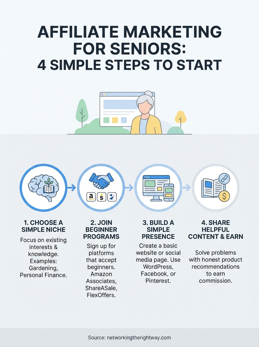 affiliate marketing for seniors infographic