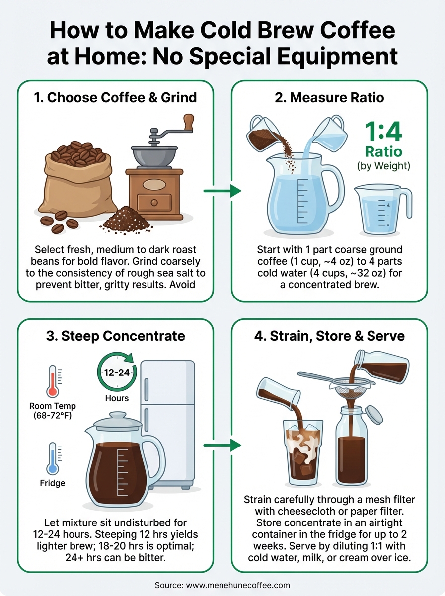 how to make cold brew coffee at home infographic