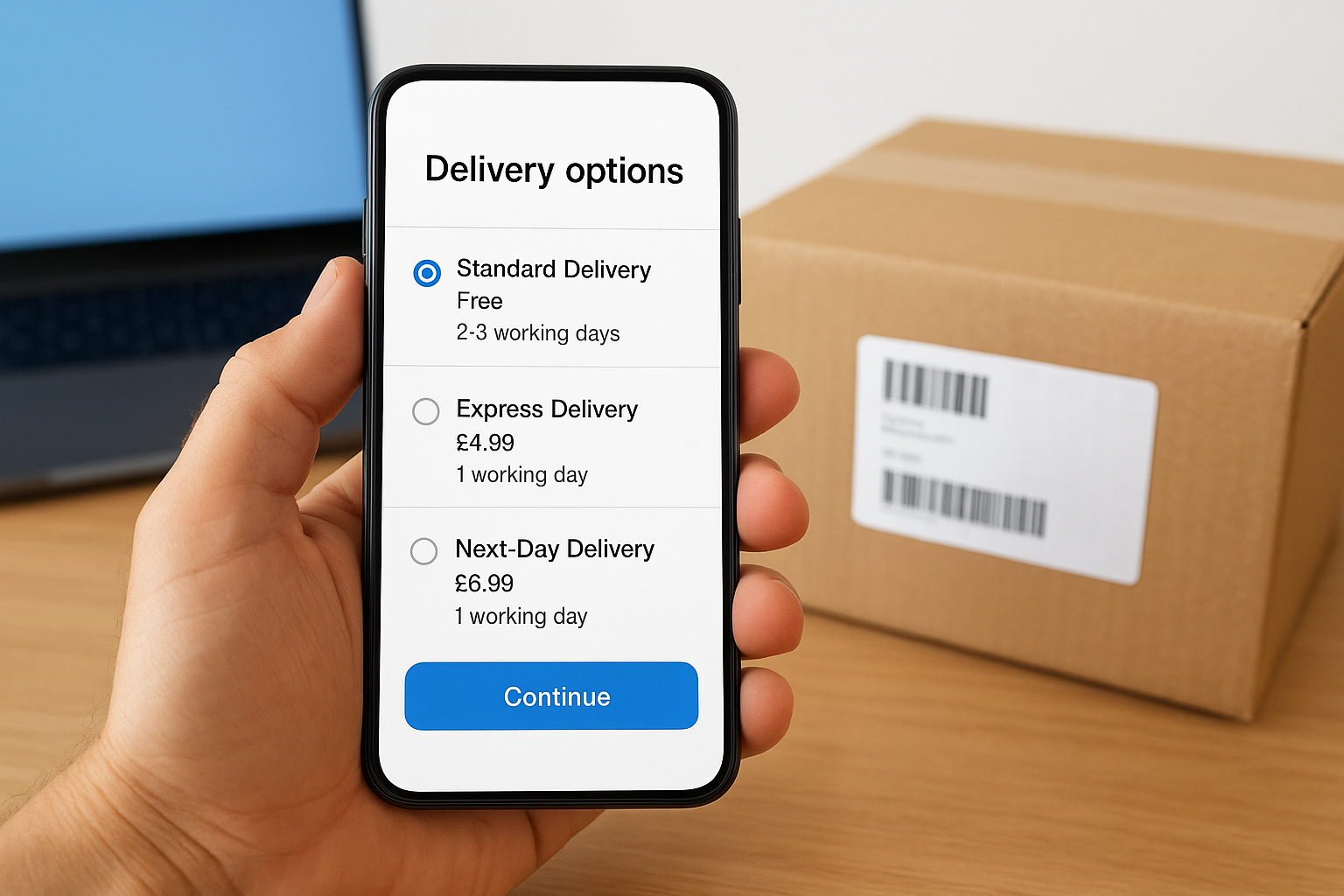 Delivery options and timeframes