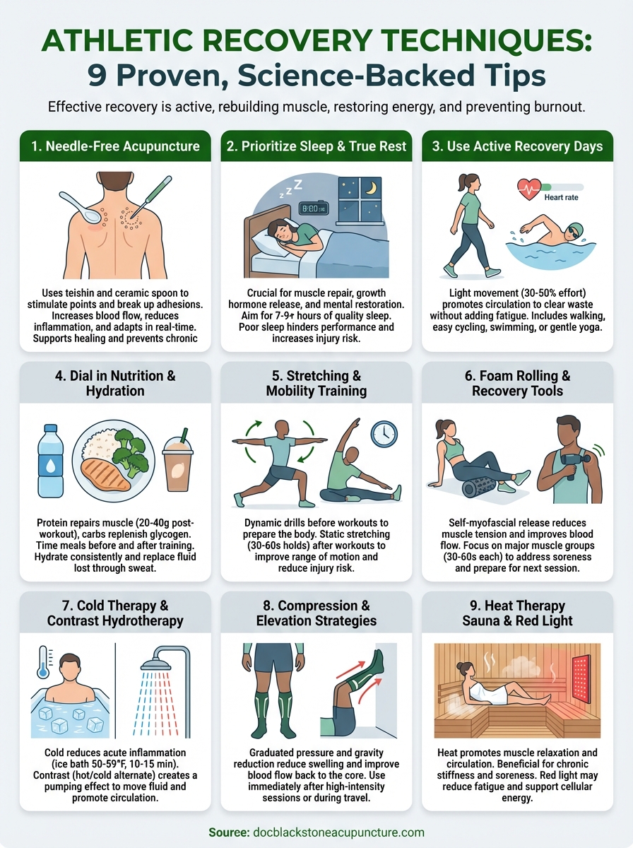 athletic recovery techniques infographic