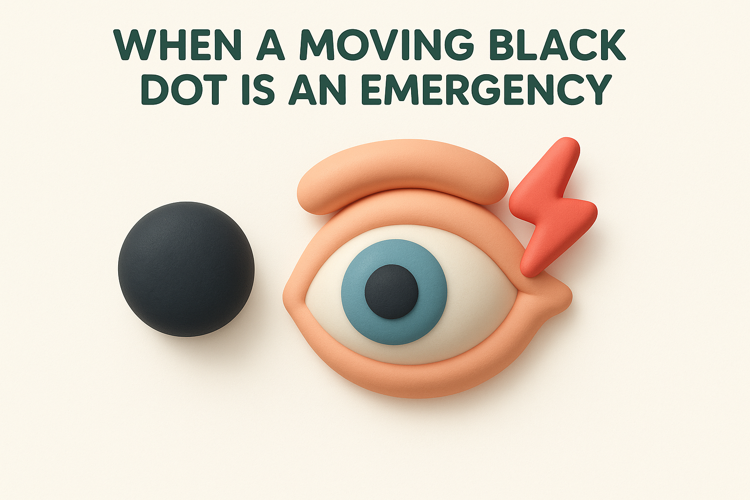 When a moving black dot is an emergency