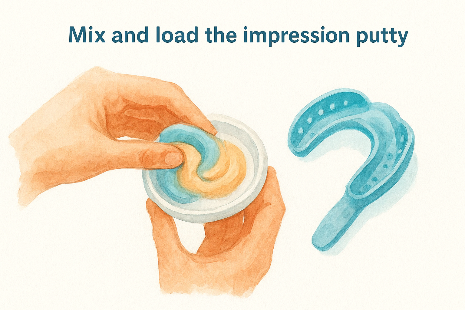 Mix and load the impression putty