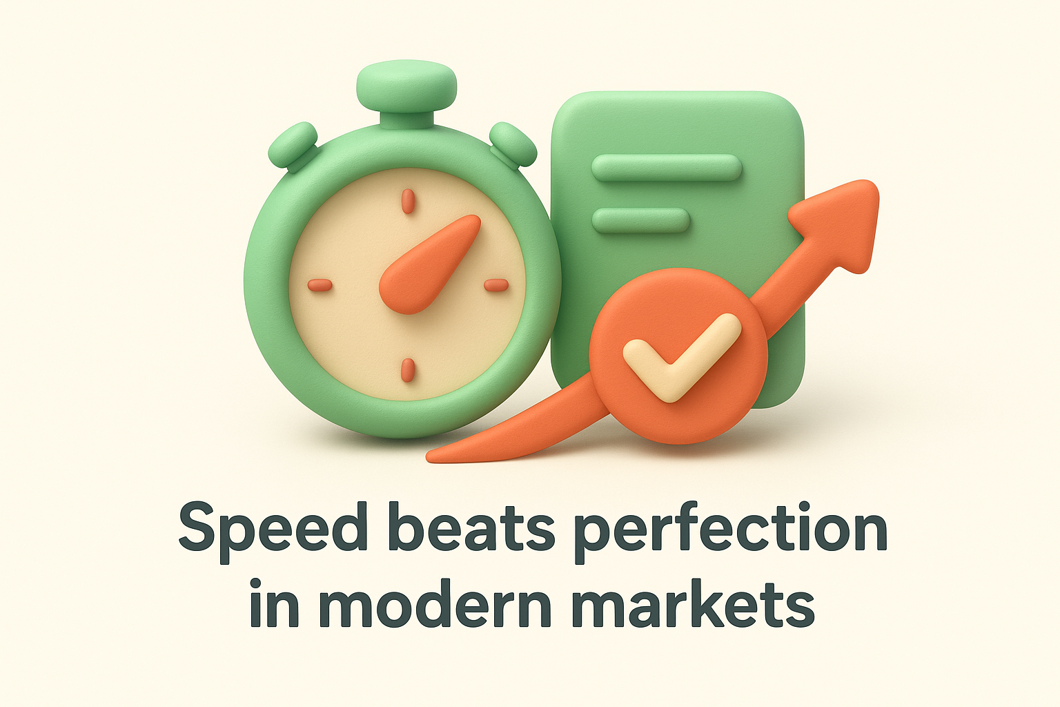 Speed beats perfection in modern markets