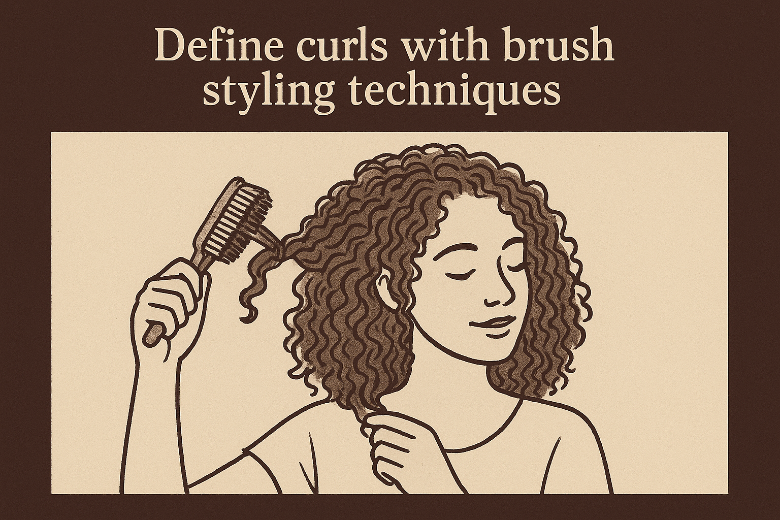 1. Define curls with brush styling techniques