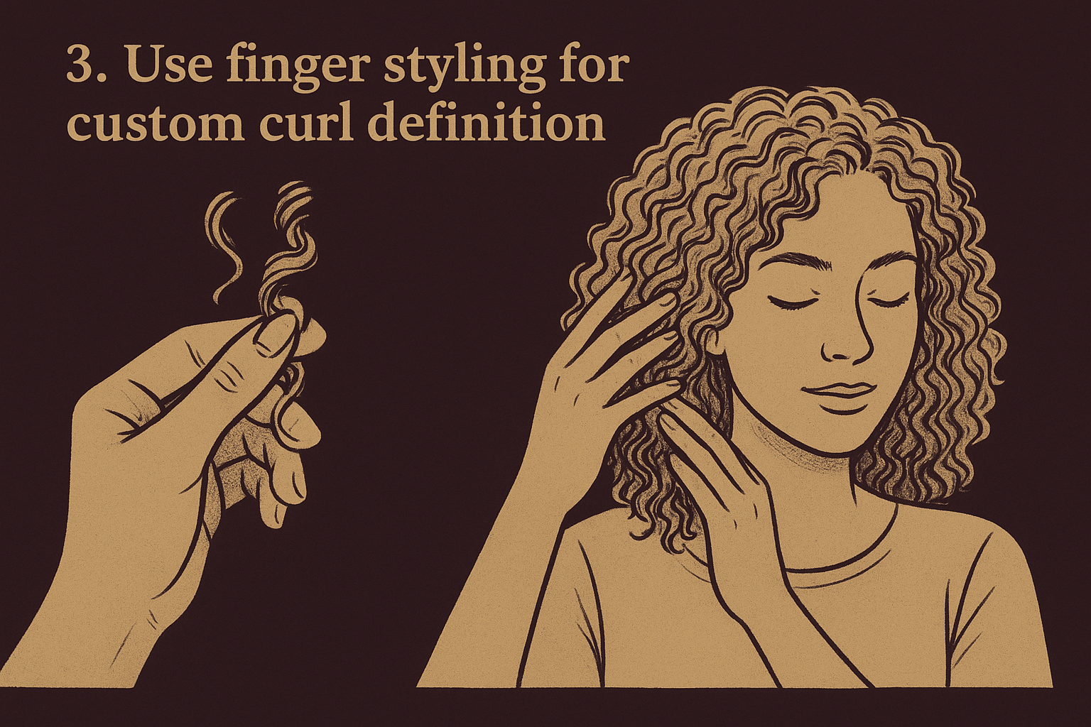 2. Use finger styling for custom curl definition