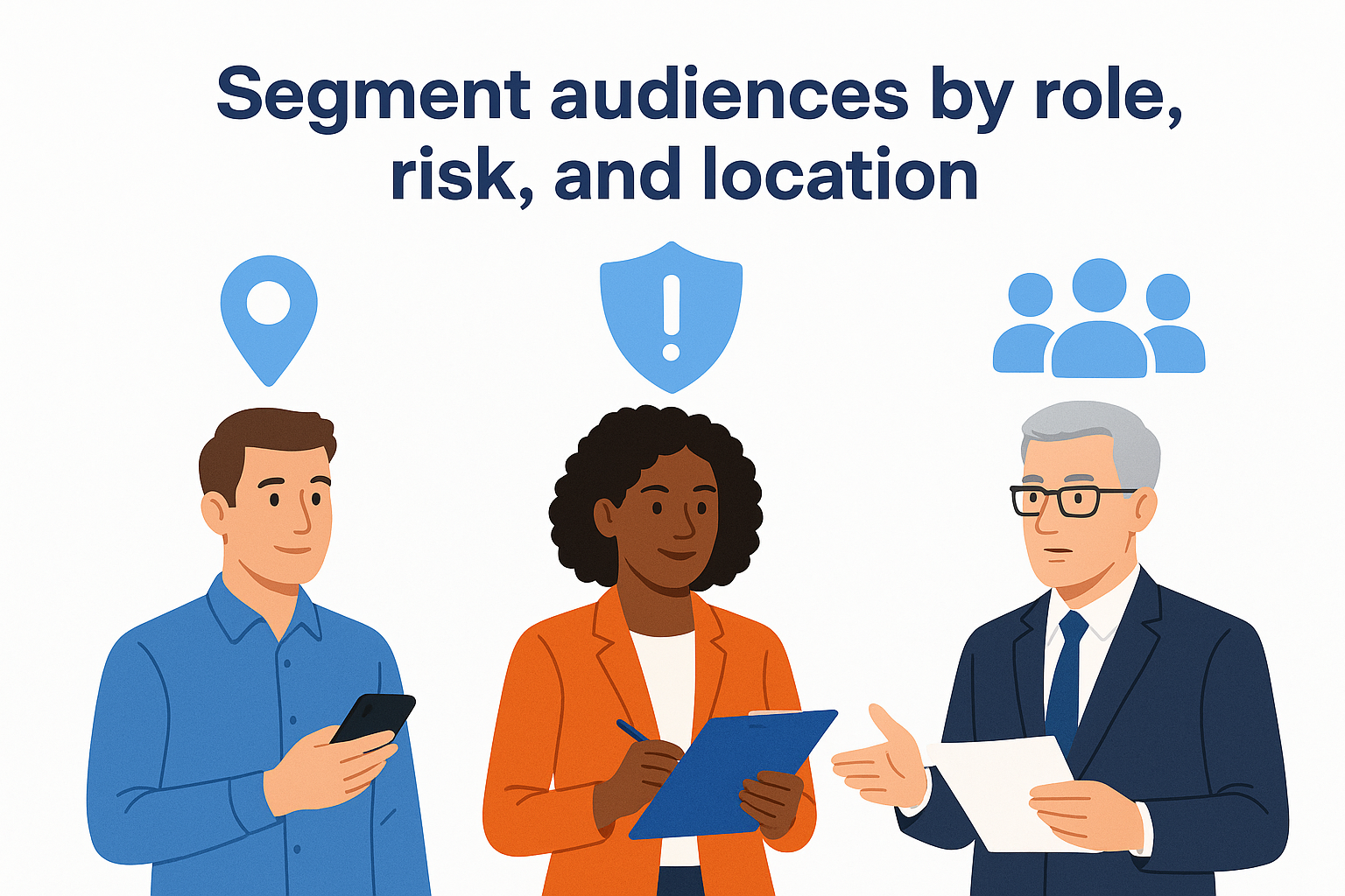 Segment audiences by role, risk, and location