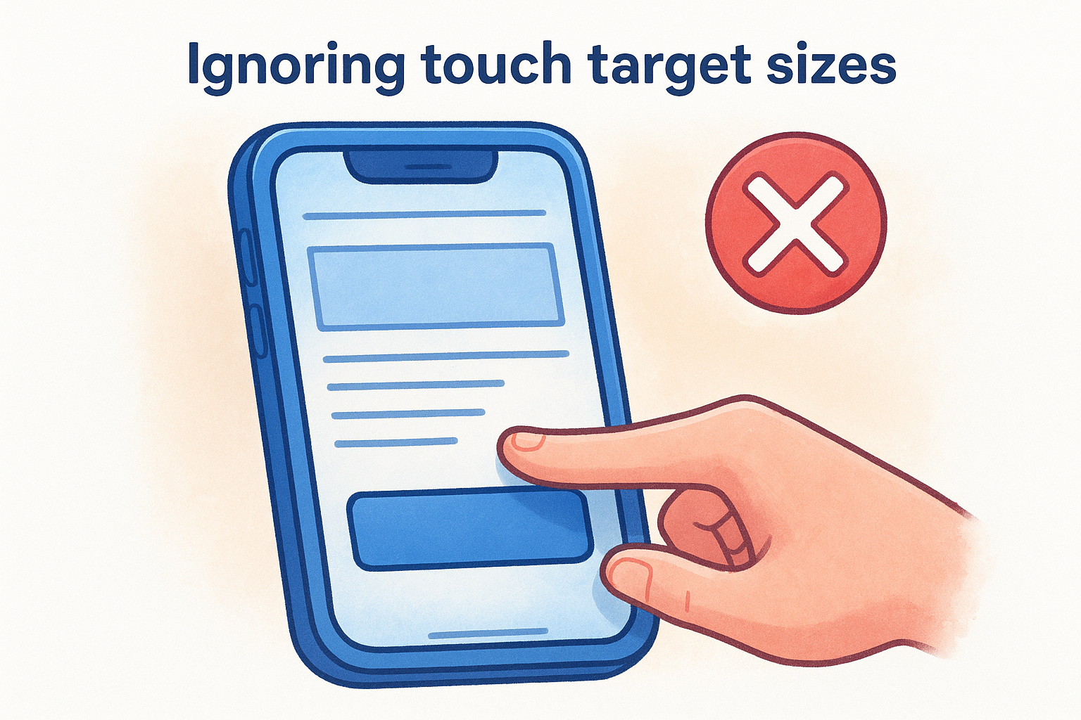 Ignoring touch target sizes