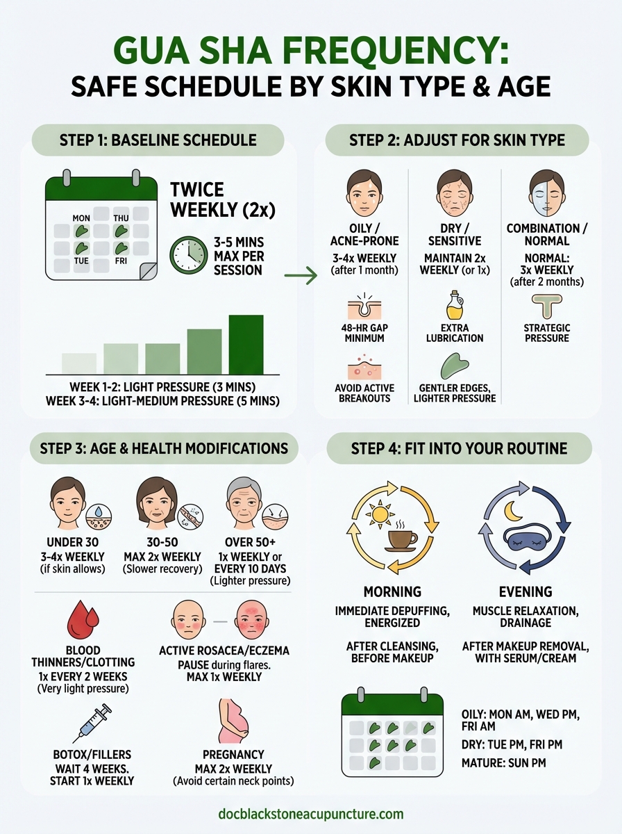 how often to do gua sha infographic