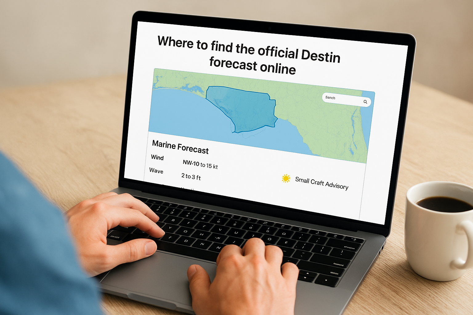 Where to find the official Destin forecast online