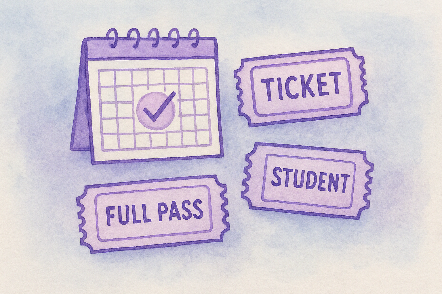 Registration timeline and ticket types