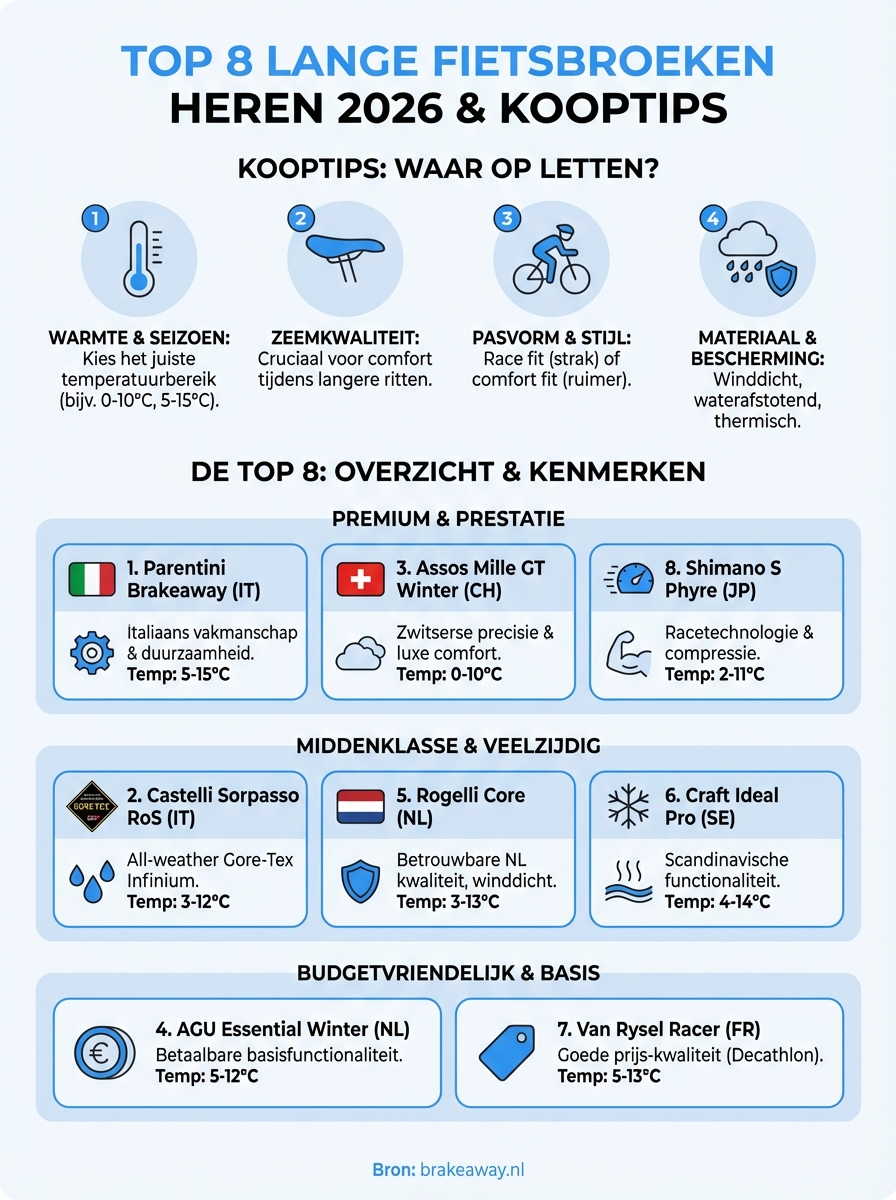 lange fietsbroek heren infographic