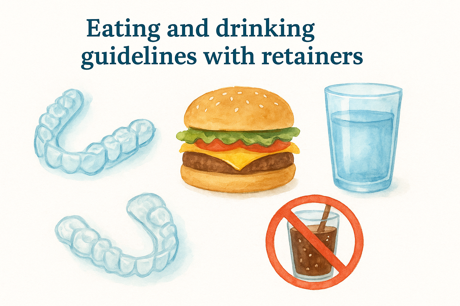 Eating and drinking guidelines with retainers