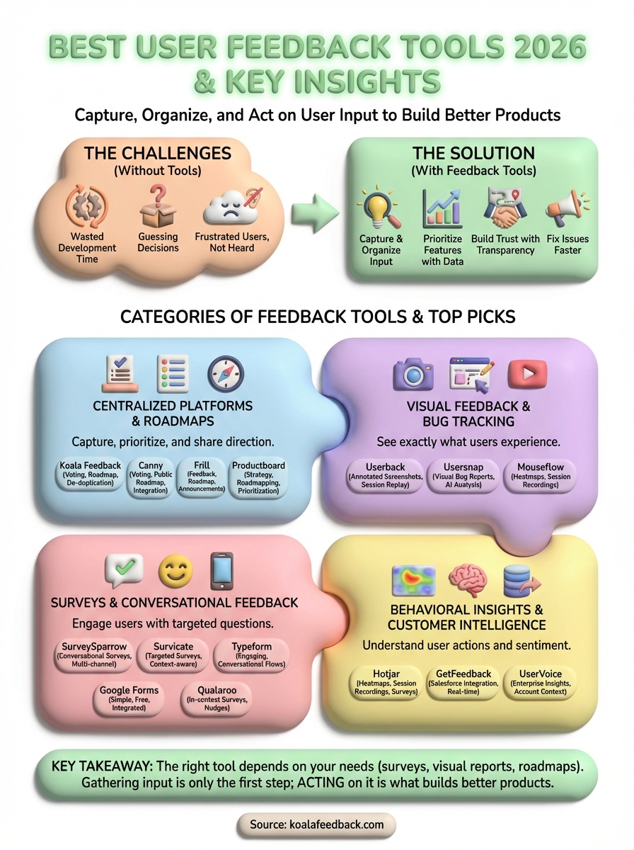 user feedback tool infographic