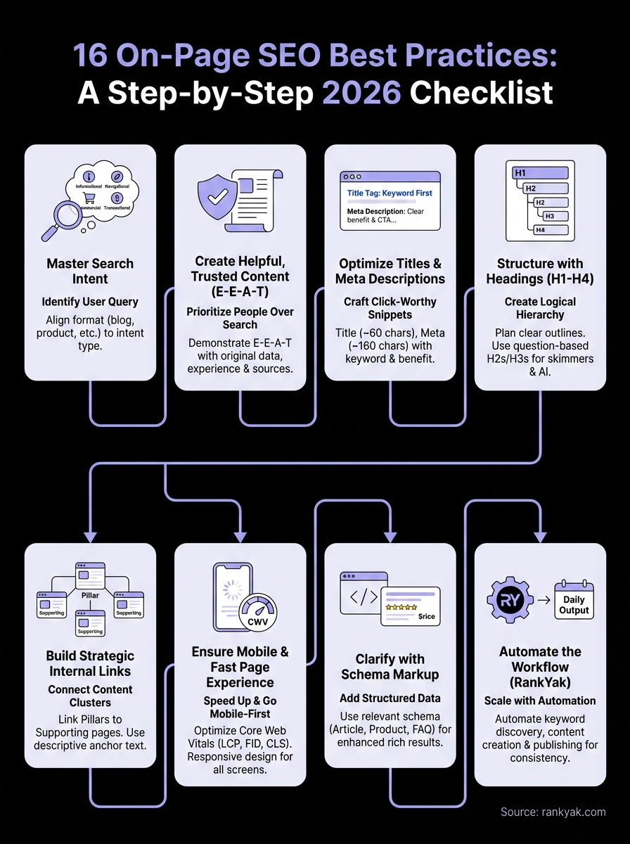 on-page seo best practices infographic