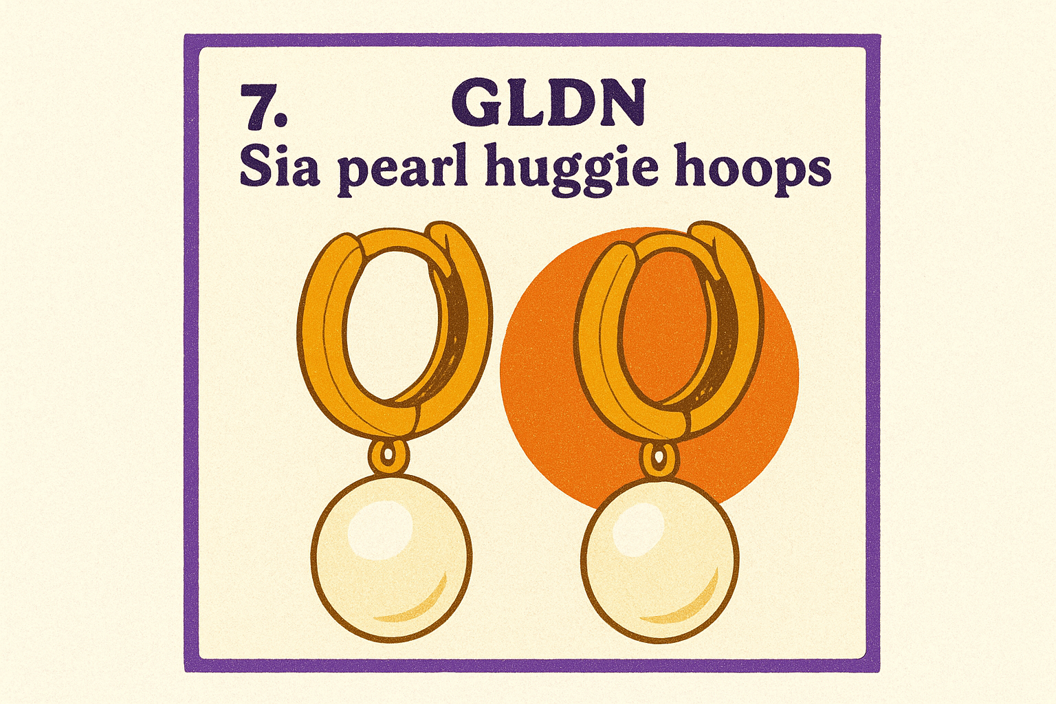 7. GLDN Sia pearl huggie hoops