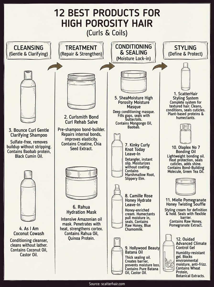 best products for high porosity hair infographic