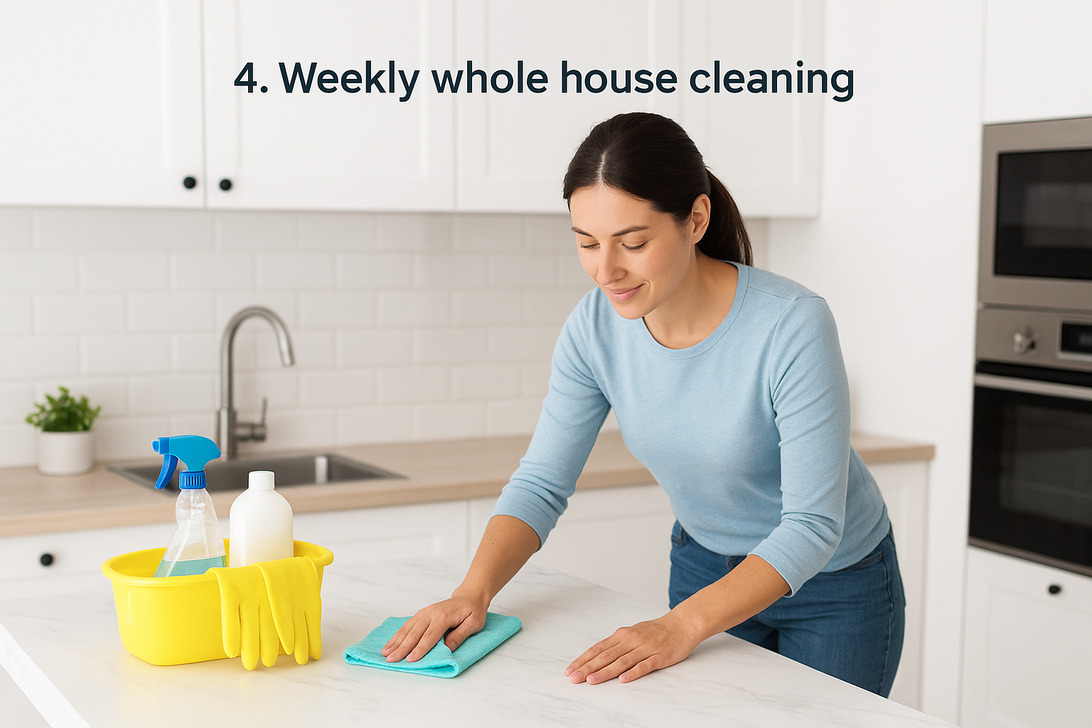 4. Weekly whole house cleaning