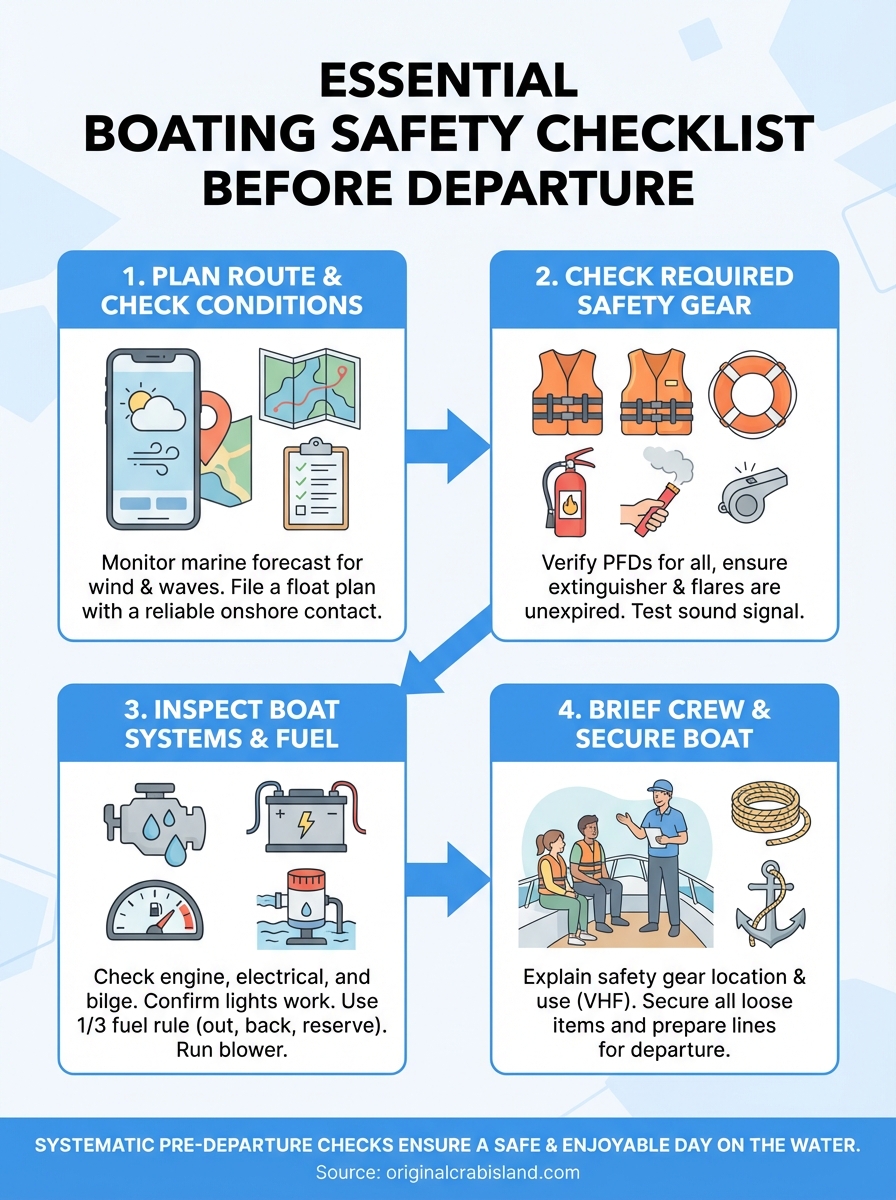 boating safety checklist infographic