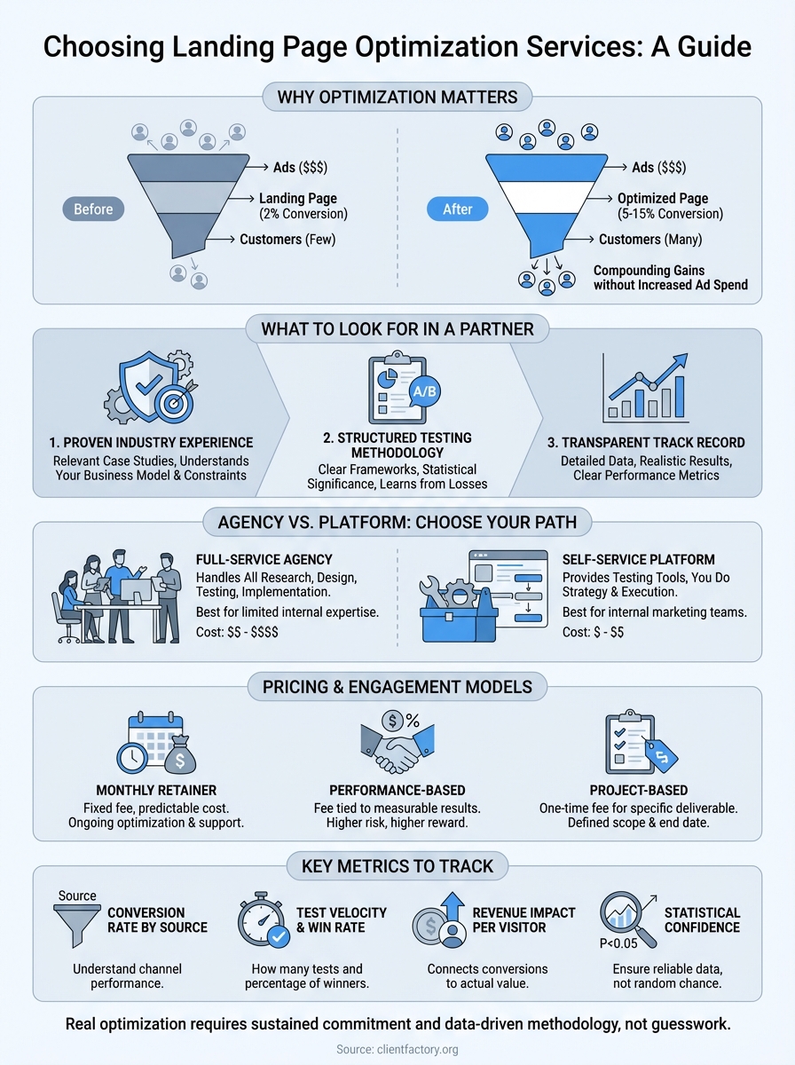 landing page optimization services infographic