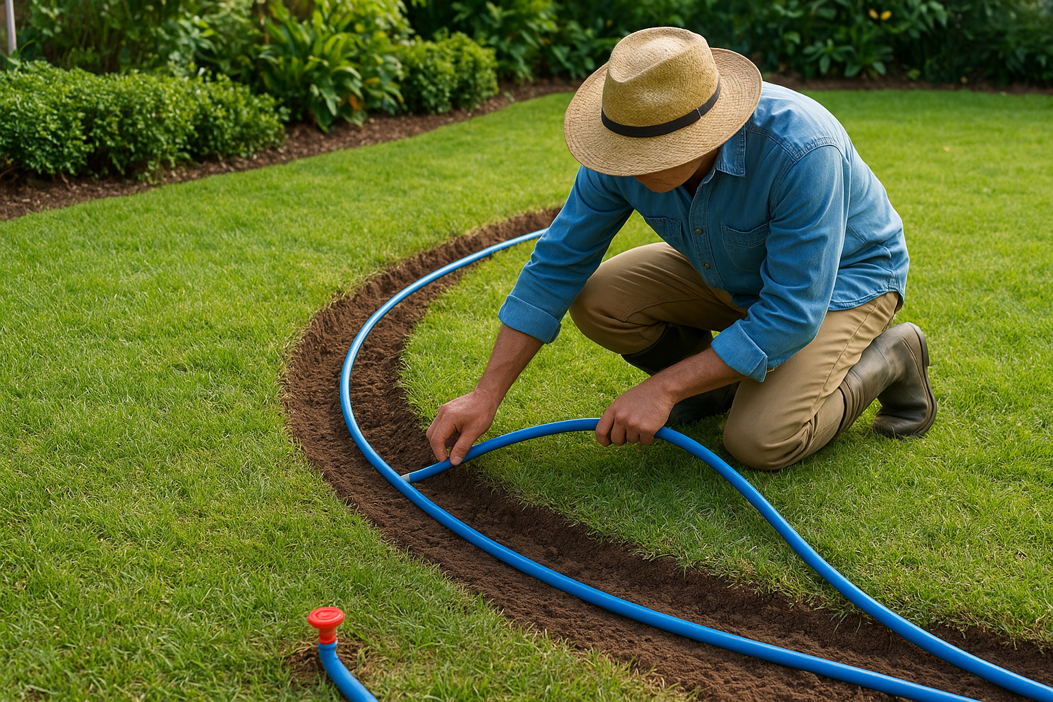 Check utility lines and irrigation systems