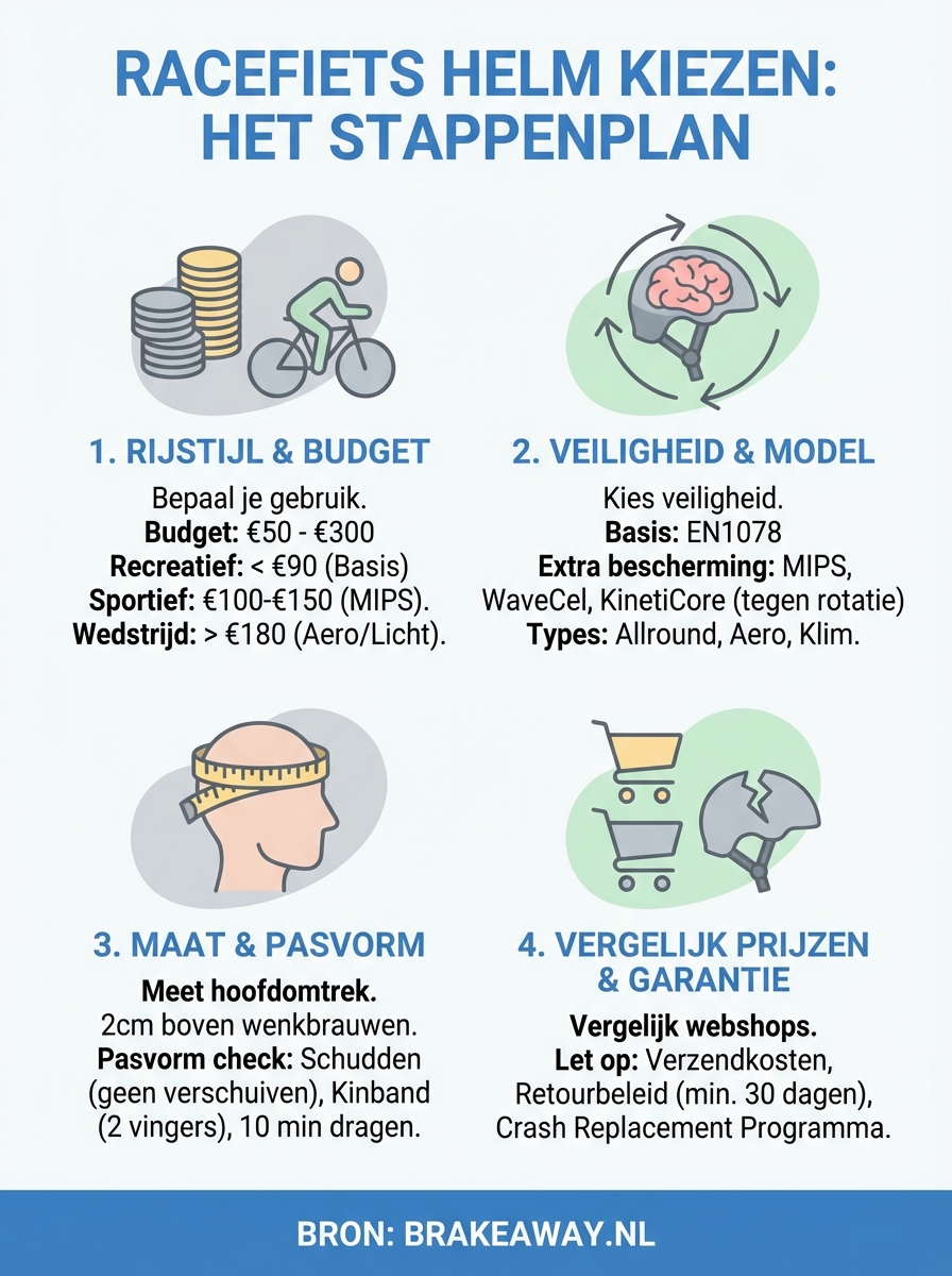 racefiets helm infographic