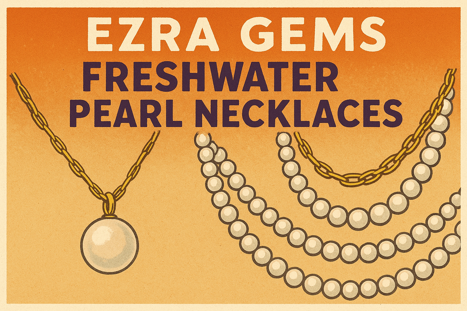 1. Ezra Gems freshwater pearl necklaces