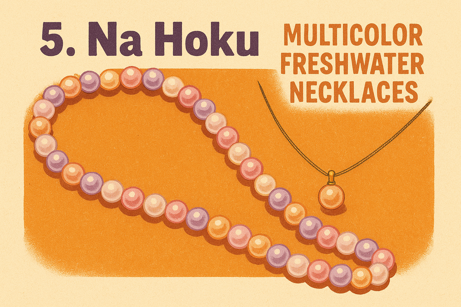 5. Na Hoku multicolor freshwater necklaces