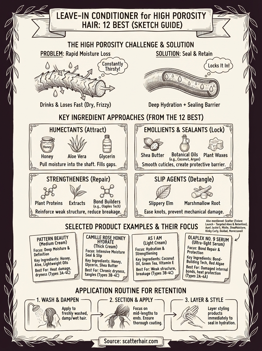 leave in conditioner for high porosity hair infographic