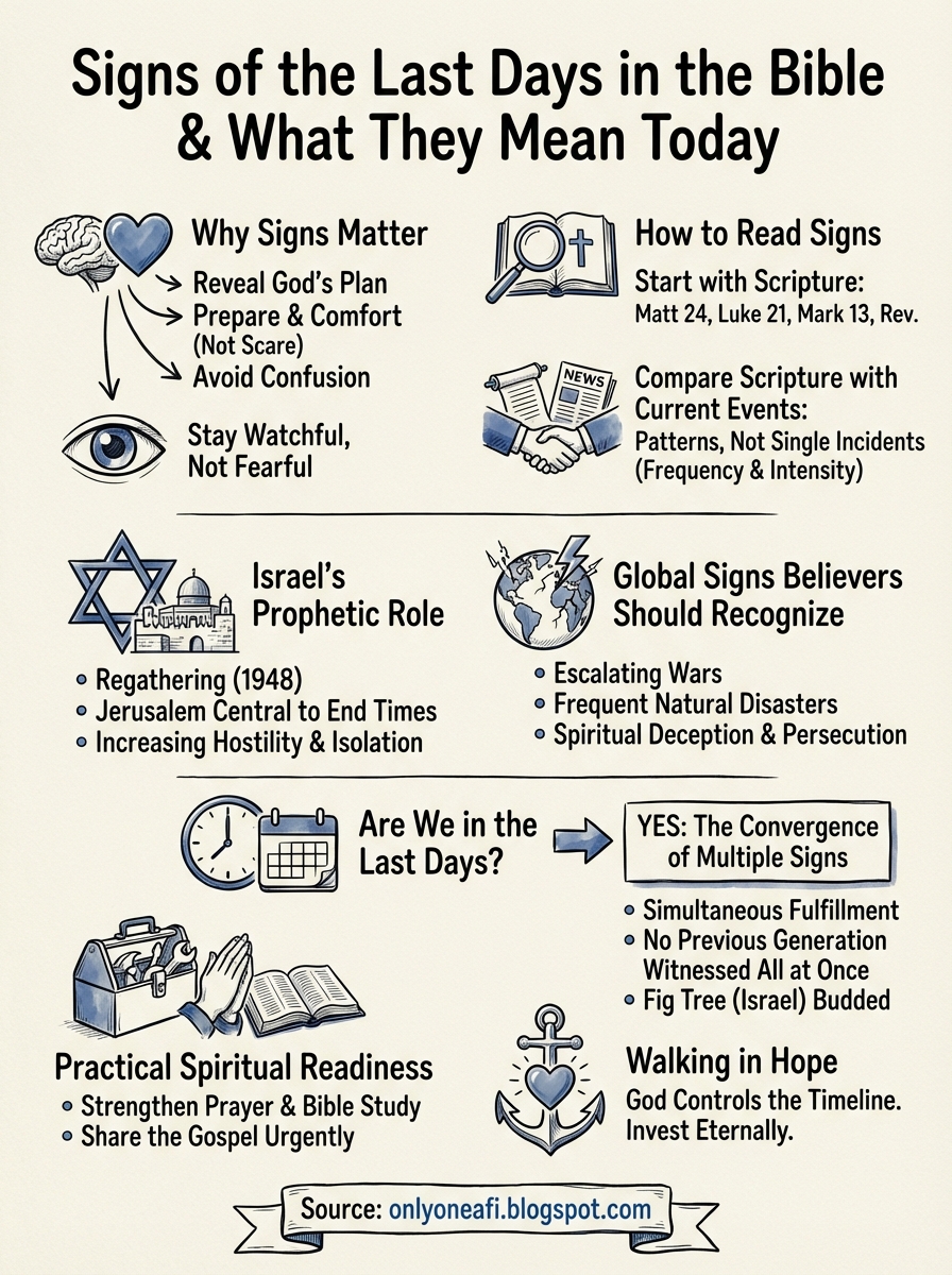signs of the last days in the bible infographic