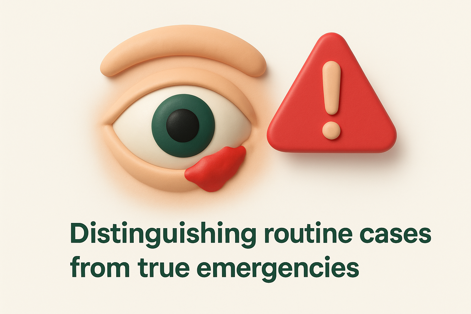 Distinguishing routine cases from true emergencies
