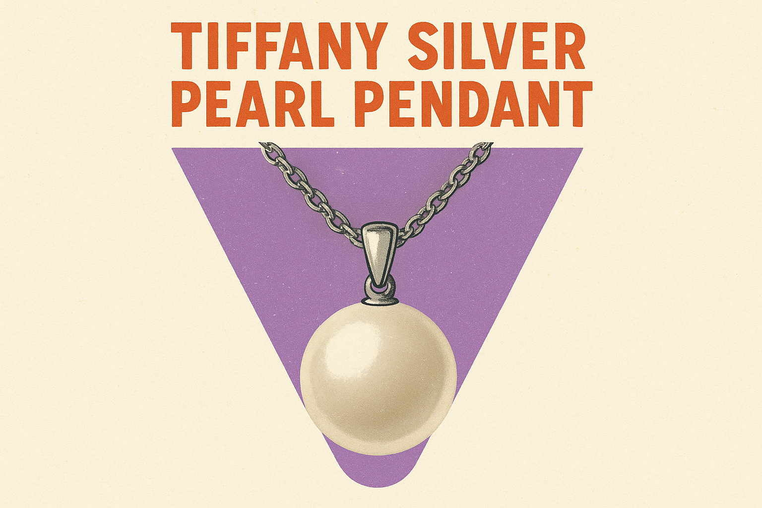 3. Tiffany silver pearl pendant necklace