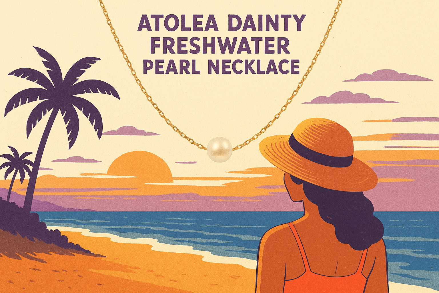 5. Atolea dainty freshwater pearl necklace