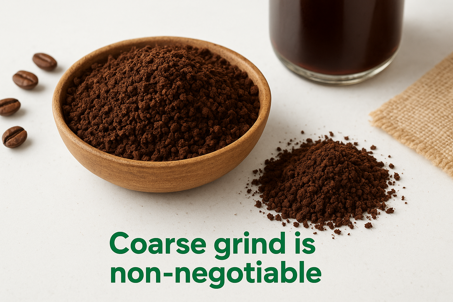 Coarse grind is non-negotiable