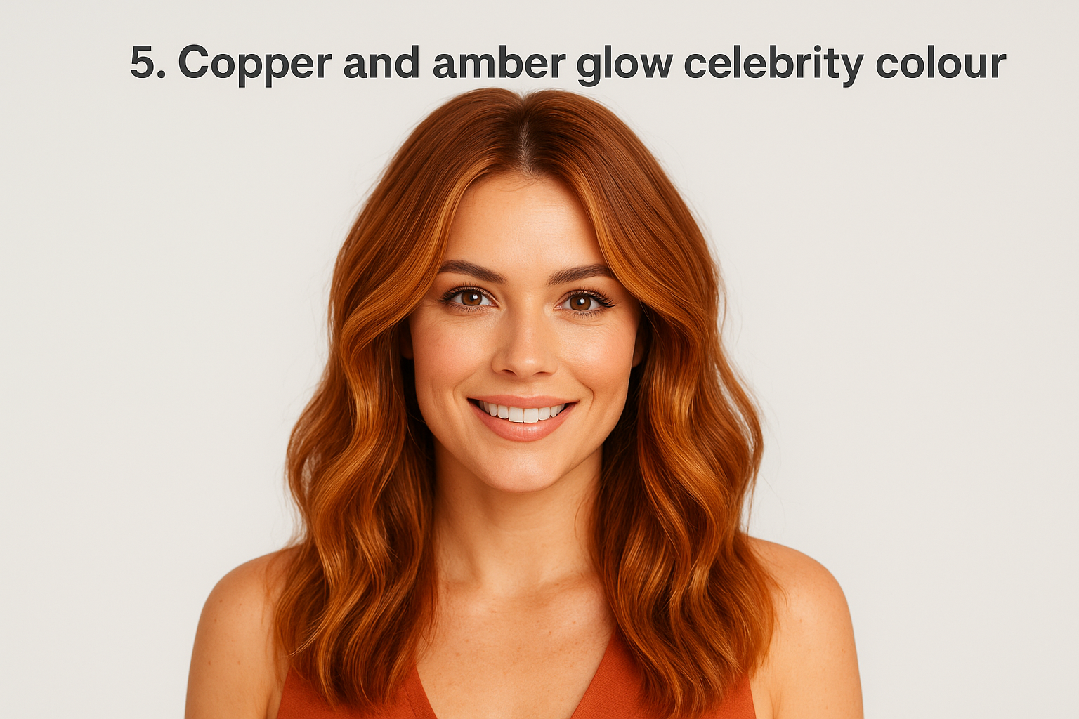 5. Copper and amber glow celebrity colour