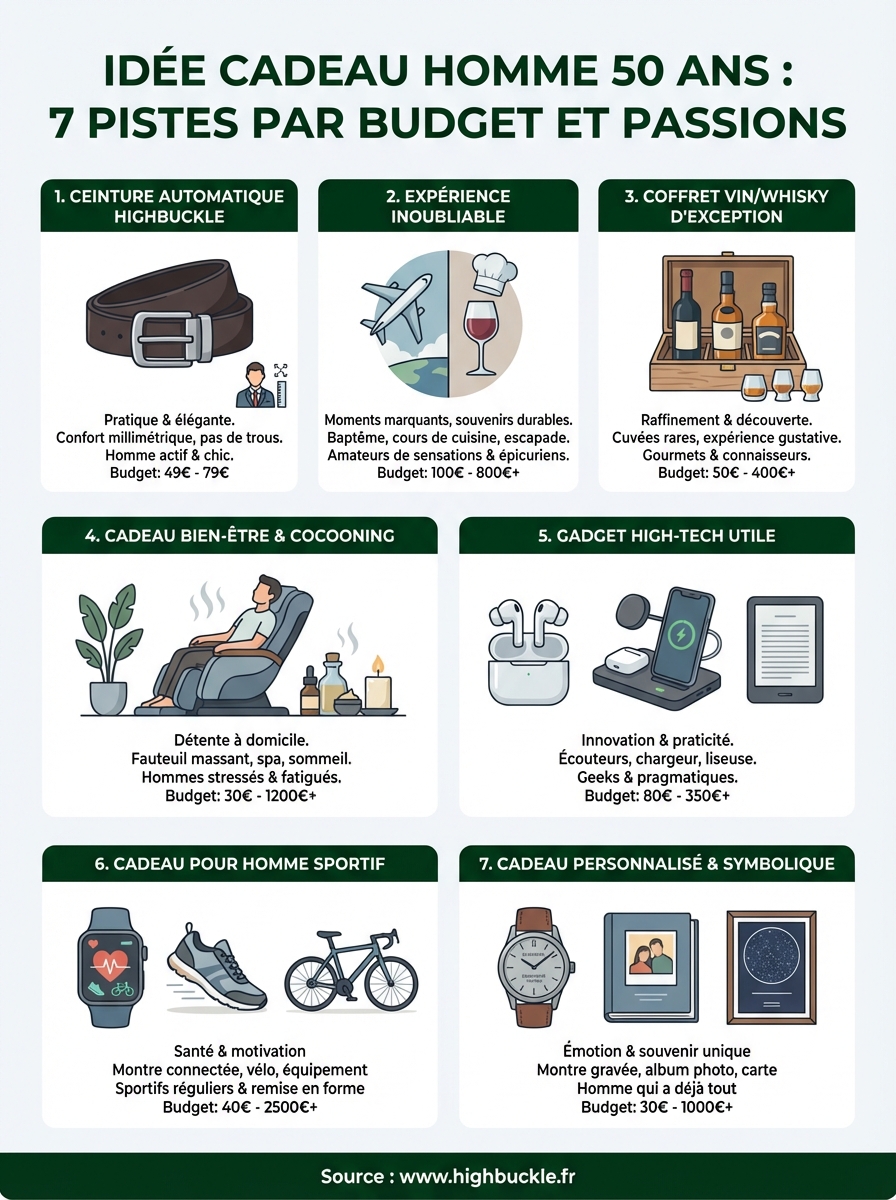 idee cadeau homme 50 ans infographic