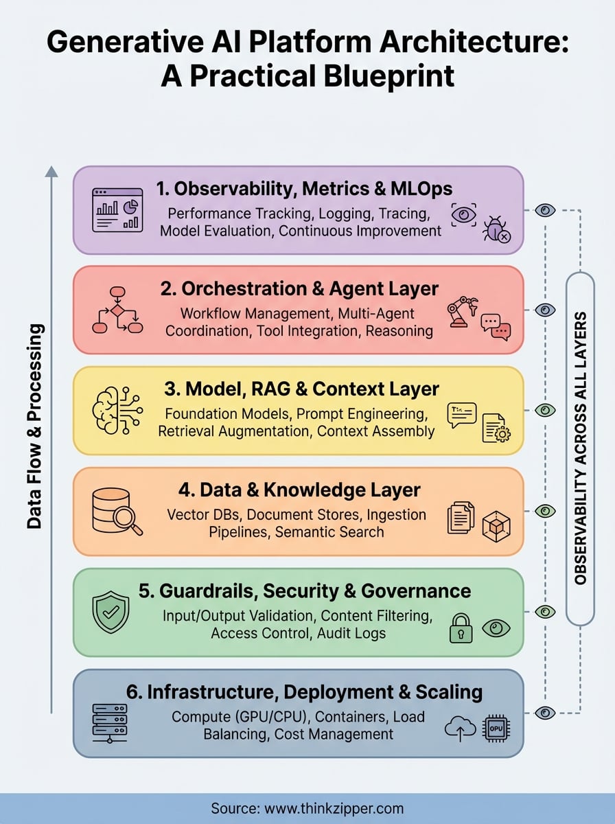 generative ai platform architecture infographic