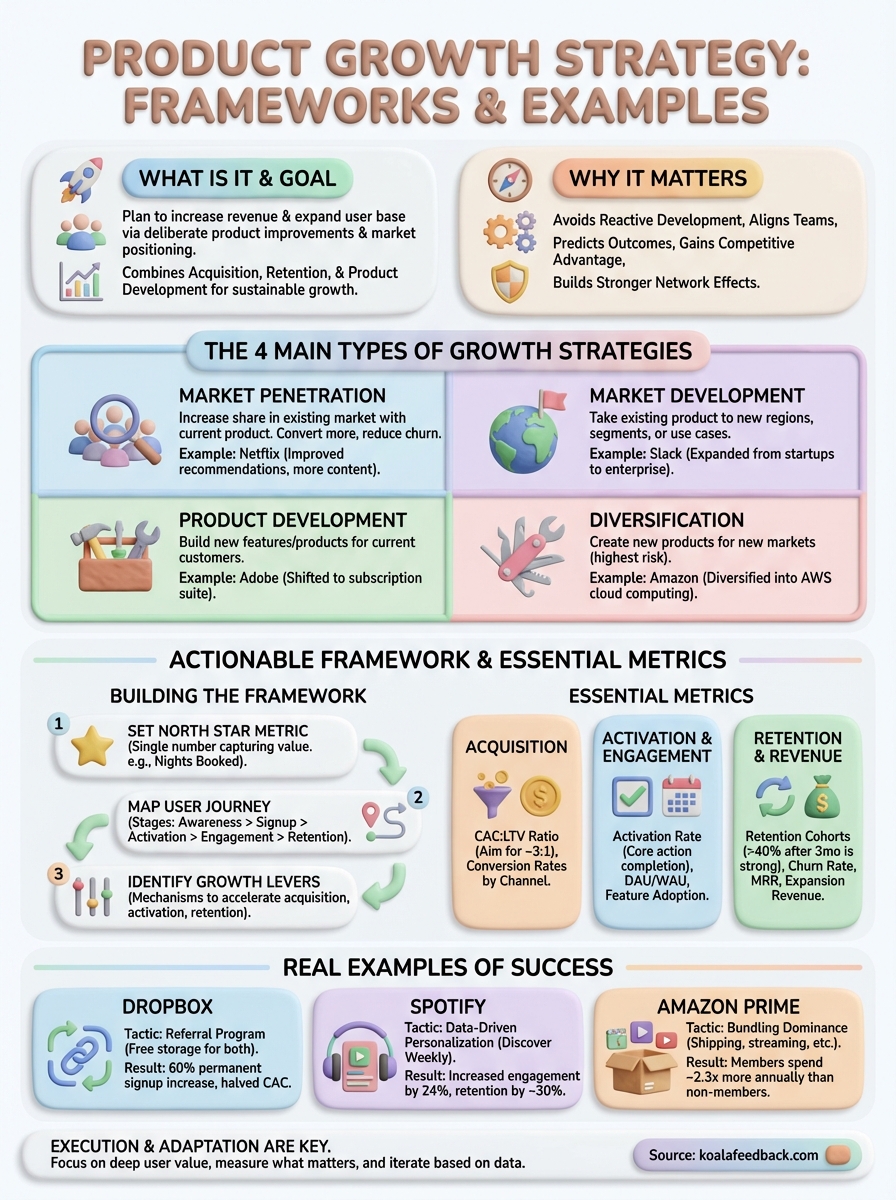 what is product growth strategy infographic